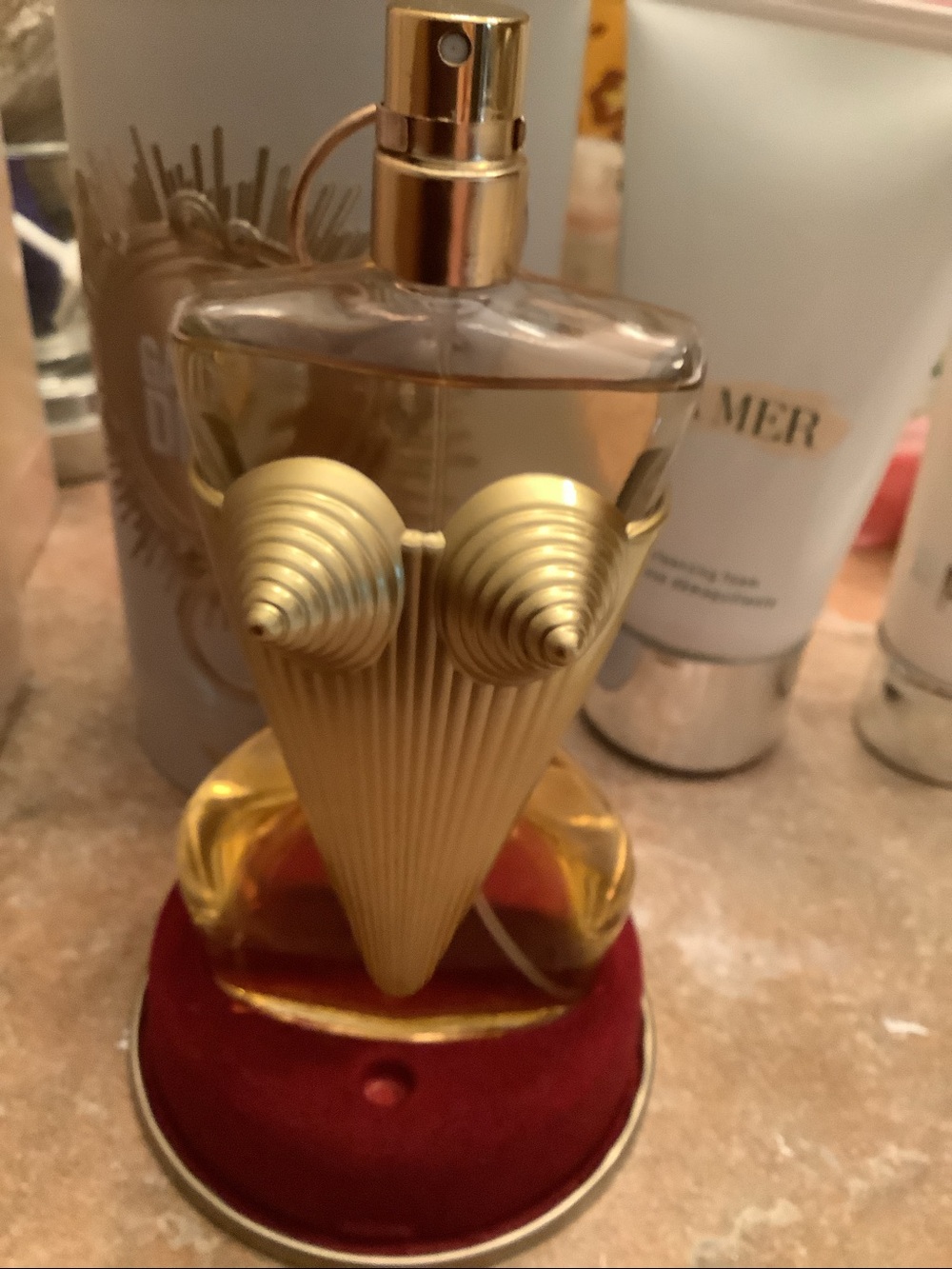 Jean Paul Gaultier Sculpted Gold & Clear Bottle Body Fragrance perfume 3.4 oz - Picture 2 of 5